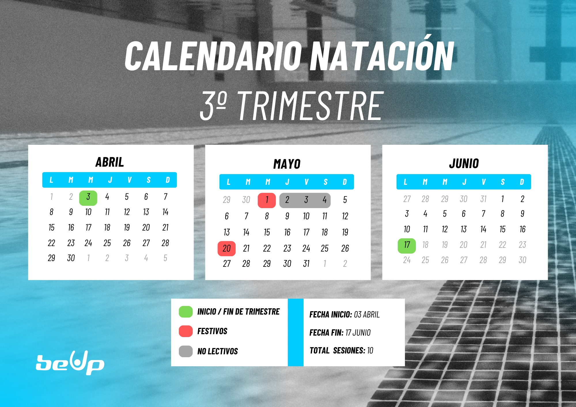 CALENDARIO NATACIÓN 2024